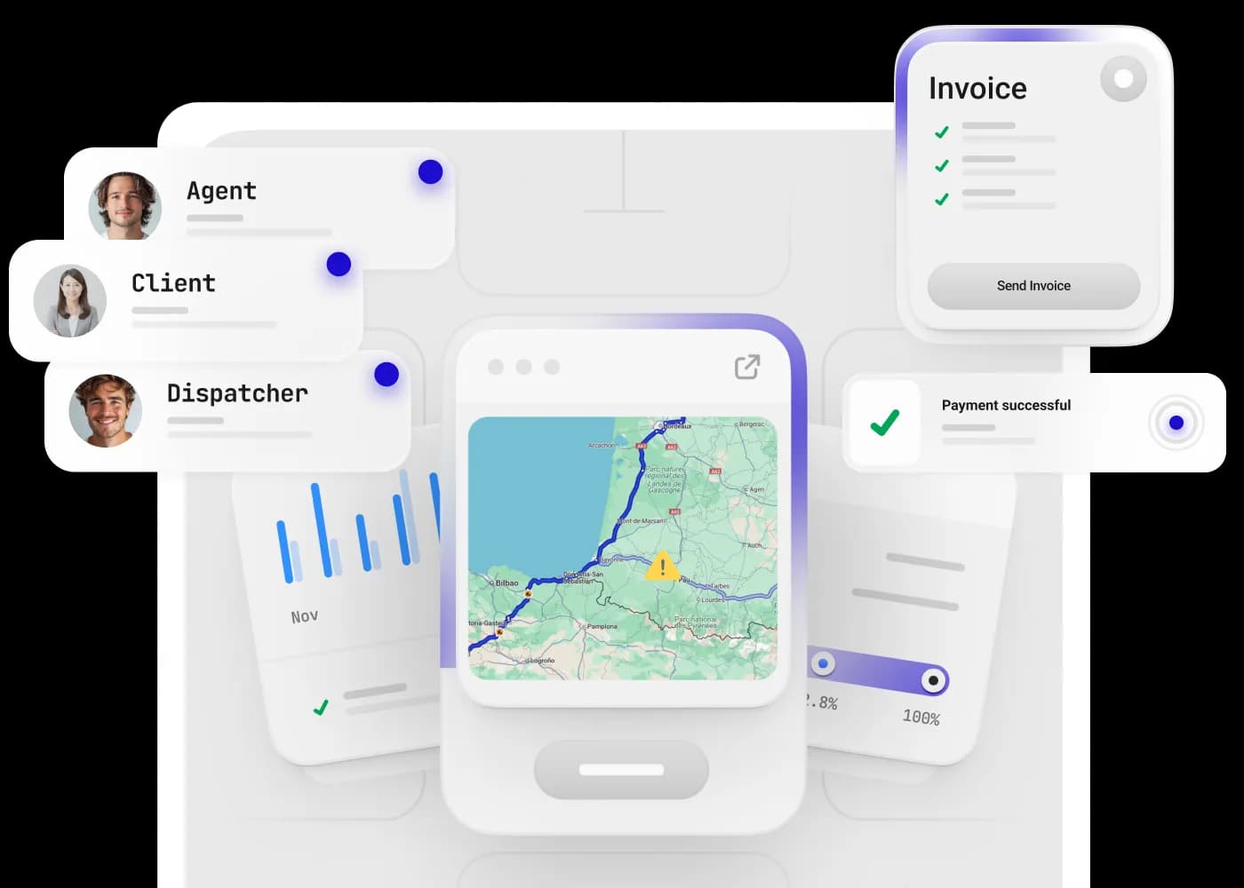 Meight Manager Pro transport planning dashboard