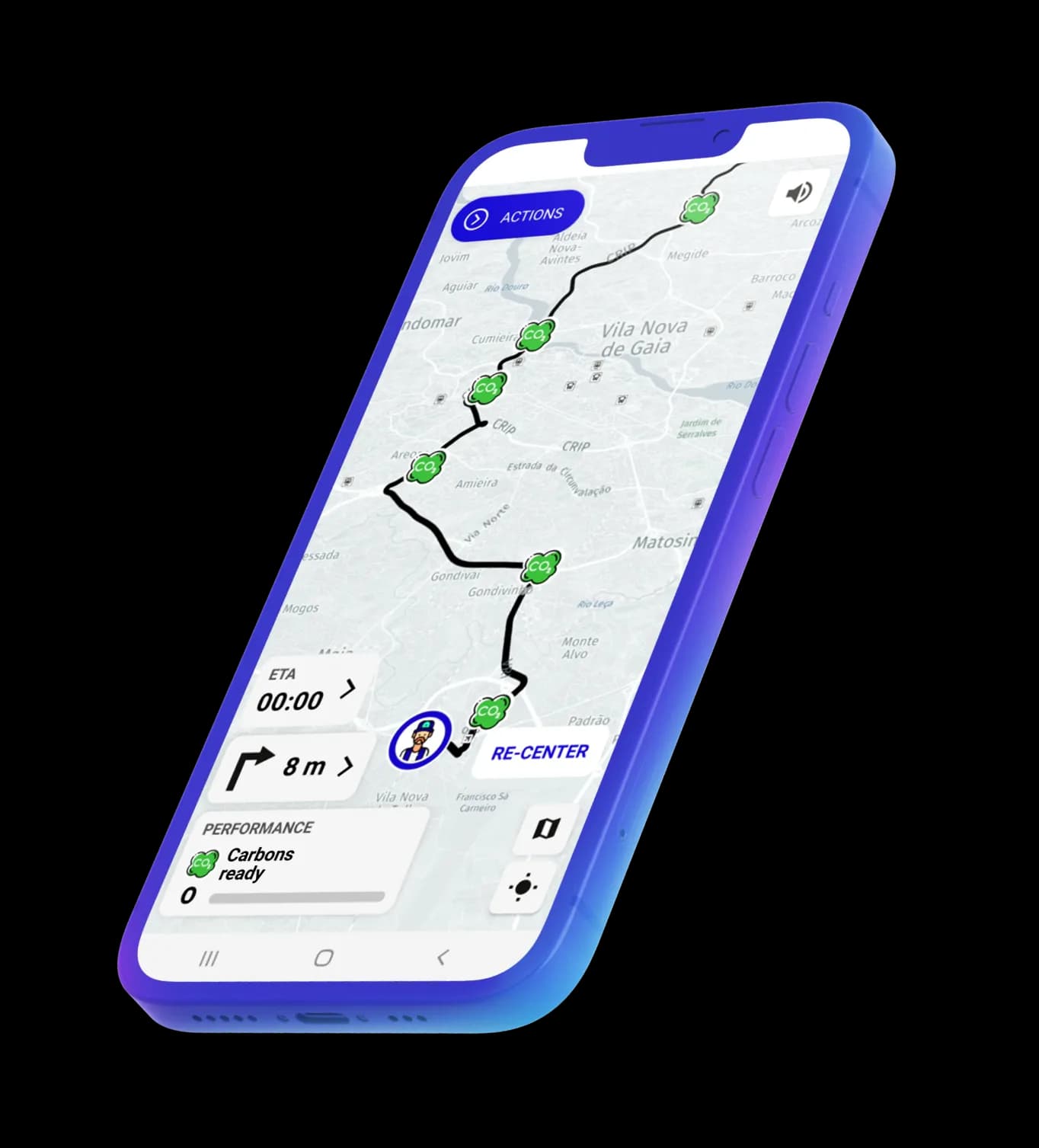 Meight Driver App en un smartphone